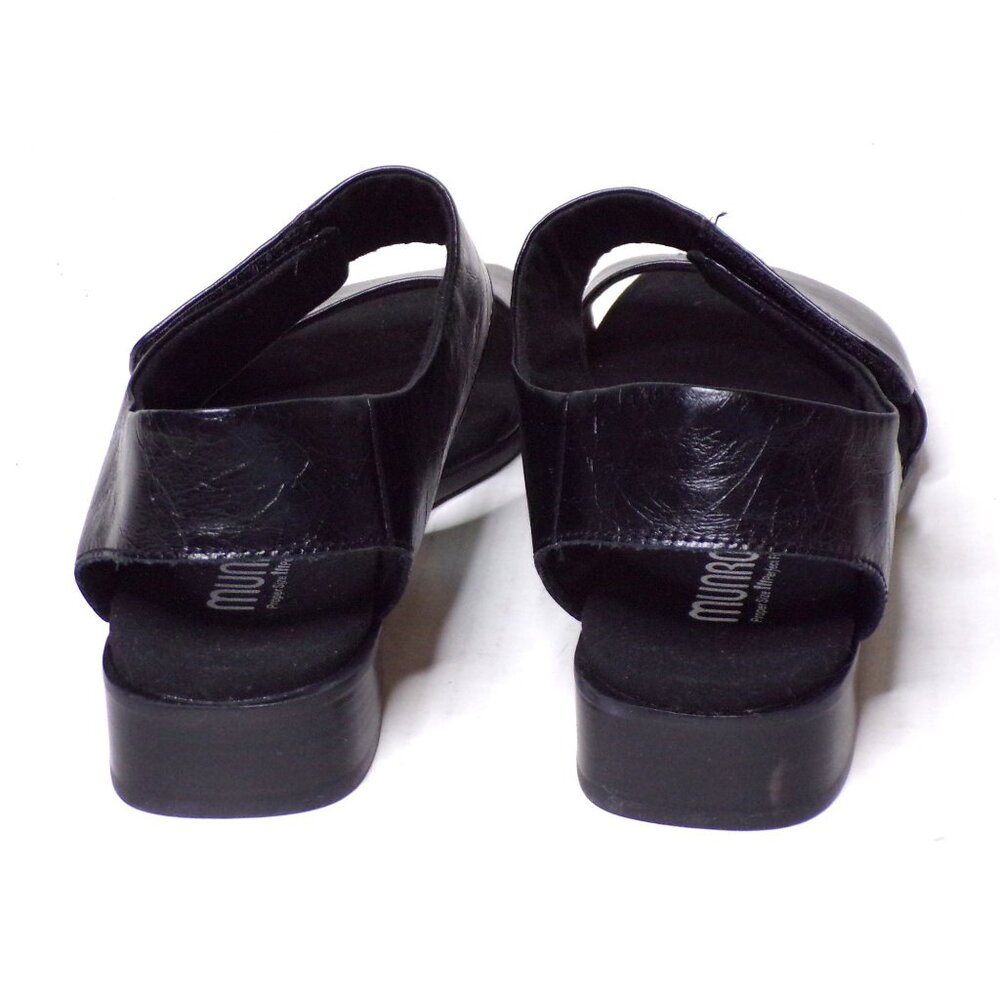 🆕MUNRO Nissa Leather Comfort Sandals Shoes Black 10 - Picture 7 of 12